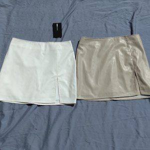 Faux Leather Mini Skirts